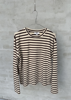 Nete stripe bluse Offwhite/Bordeaux Boii Studios 